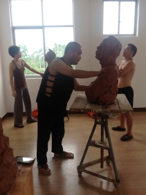 Bei Bei and Jiganag working in QinZhou 2013